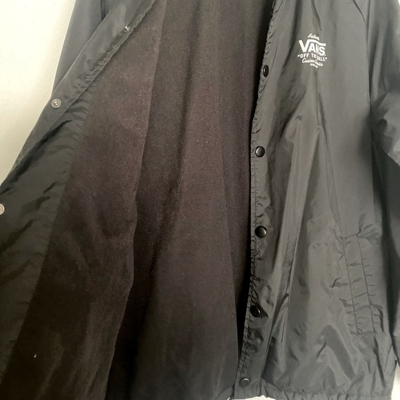 VANS BLACK SNAP FRONT SKATER JACKET MENS SIZE MEDIUM - Picture 5 of 7